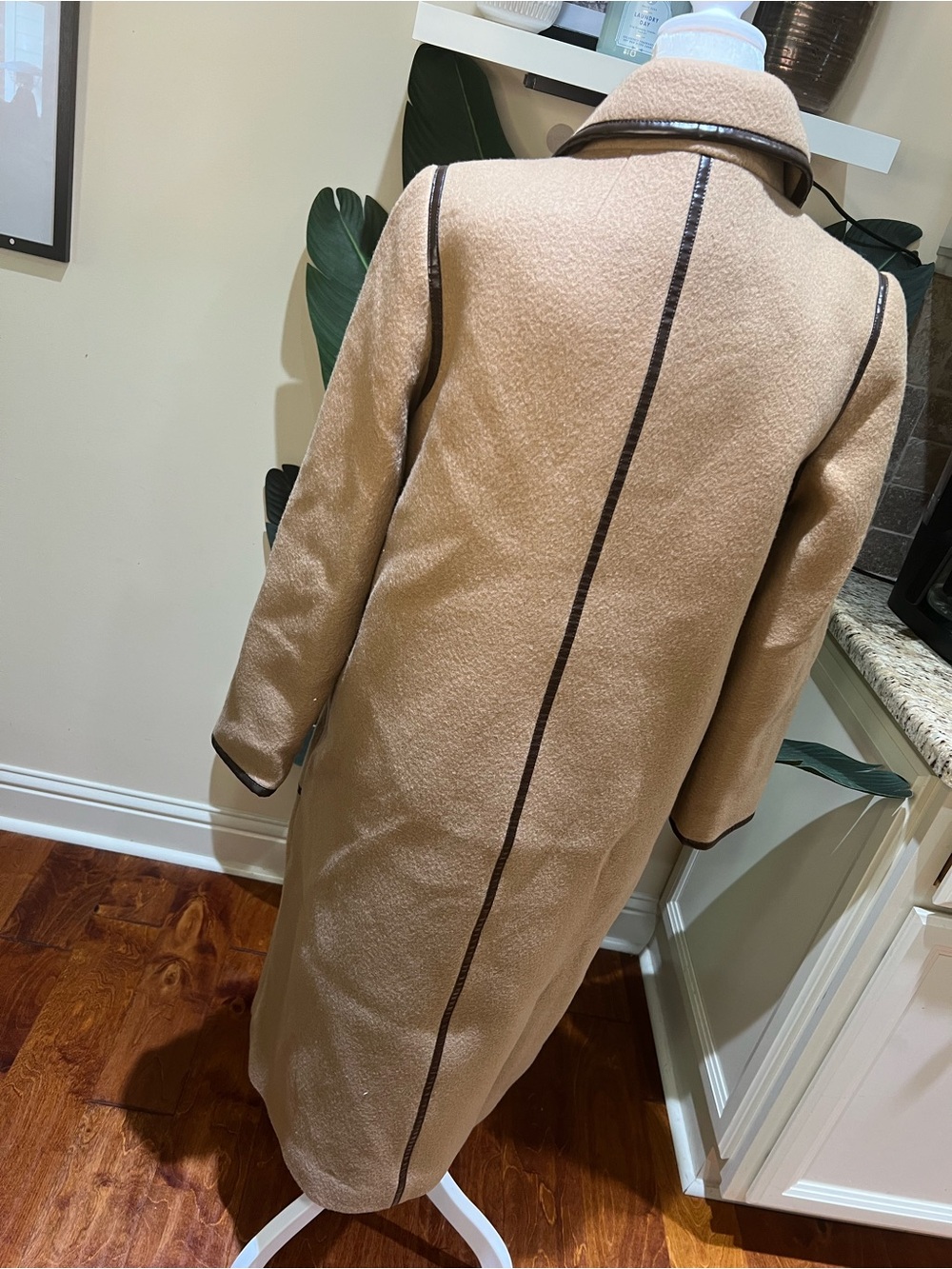 J. Crew Camel Wool/Cashmere Toggle Coat in Italian Wool with Dark Trim 10 - Picture 9 of 9